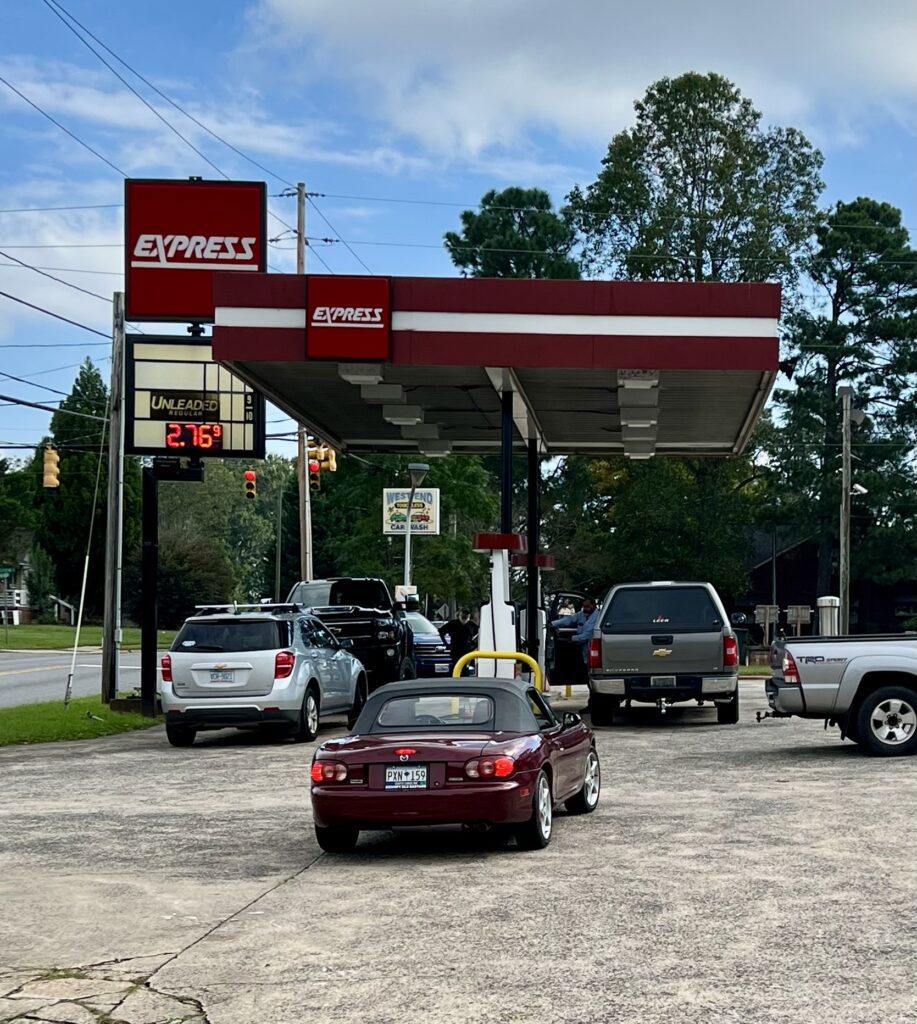 A gas station local to Cherryville seeing a boom in business after Hurricane Helene.