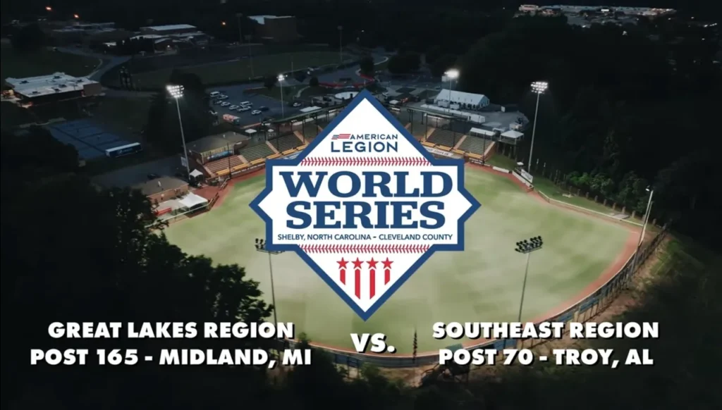 A poster for the great lakes region vs. the southeast region at the AWLS.