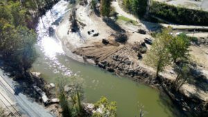 The destruction caused at Riverside Park by Hurricane Helene.