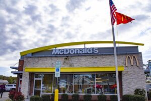 The front of Cherryville NC's McDonalds location.